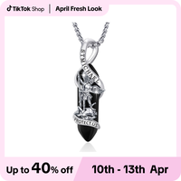 925 Sterling Silver Saint Michael Necklace Archangel Michael Pendant Healing Crystal Amulet Protection Catholic Jewelry for M...