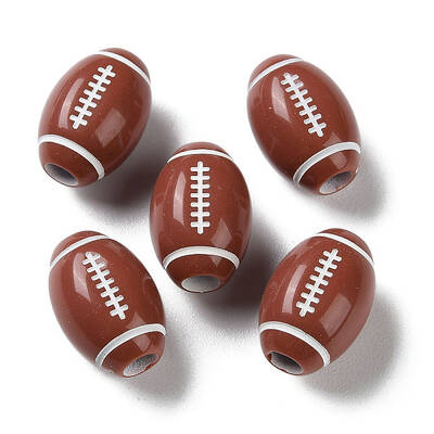 Spray Printed Opaque Acrylic European Beads