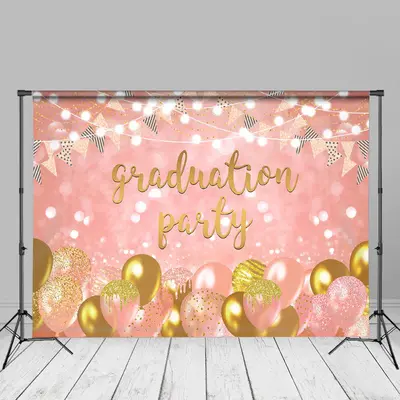 Balloons Glitter Bokeh Pink Grad Backdrop For Photo - Aperturee