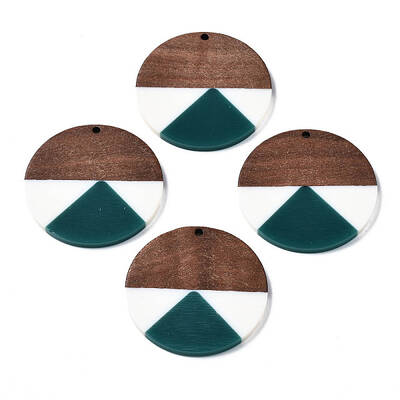 Resin & Walnut Wood Pendants