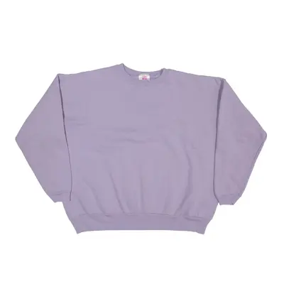HANES Sweatshirt Purple Womens XL