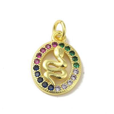 Real 18K Gold Plated Brass Pave Cubic Zirconia Pendants