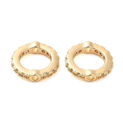 Brass Micro Pave Clear Cubic Zirconia Bead Frame