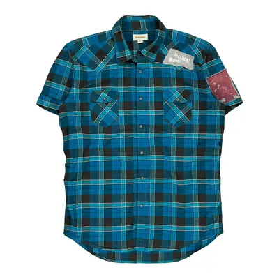 Radical Roots Diesel Checked Short Sleeve Shirt - XL Blue Cotton