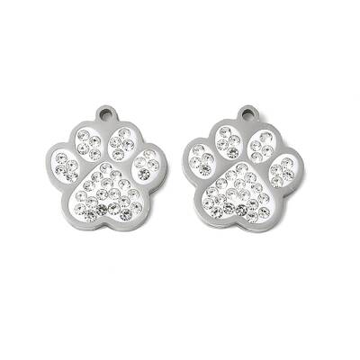 201 Stainless Steel Rhinestone Pendants