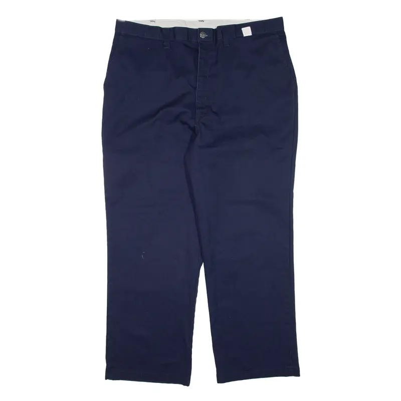 DICKIES Workwear Trousers Blue Regular Straight Mens W38 L26
