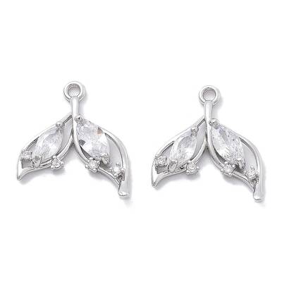 Brass Micro Pave Cubic Zirconia Pendants