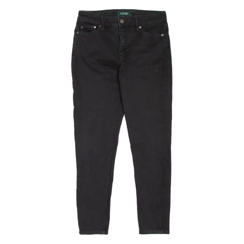 LAUREN RALPH LAUREN Womens Jeans Black Slim Skinny W28 L26