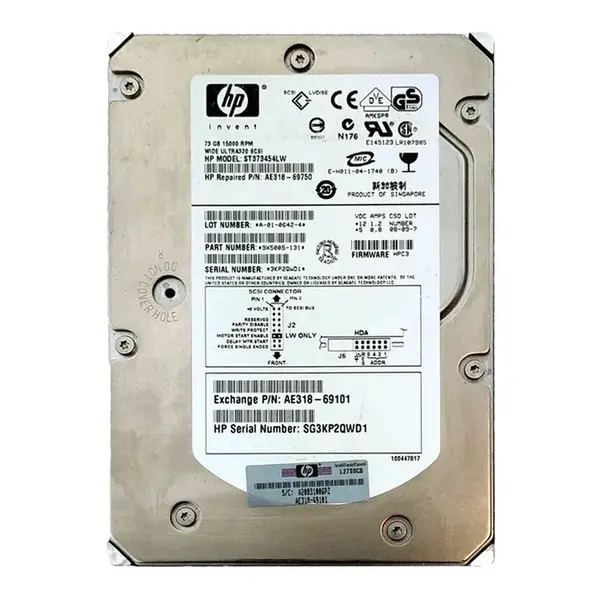 9X5005-131 Seagate 73.4GB Ultra-320 SCSI 15000 3.5-inch 8MB Hard Drive