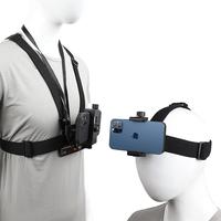 Phone Chest Mount Harness Vest and Head Strap Clip Holder for POV/VLOG, Compatible with iPhone,Samsung,GoPro Hero,DJI Osmo,AK...