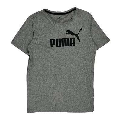 Puma T-Shirt - Small Grey Cotton
