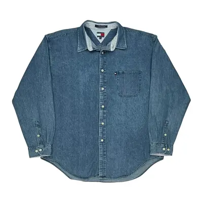 Tommy Jeans Denim Shirt - 2XL Blue Cotton