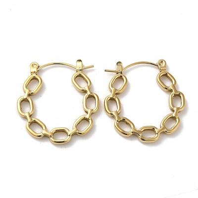 Rack Plating 304 Stainless Steel Hoop Earrings for Women