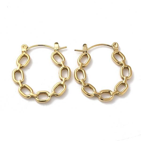 Rack Plating 304 Stainless Steel Hoop Earrings for Women