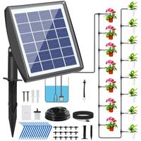 Solar Automatic Drip Irrigation Kit for 10/20 Potted Plants Solar Powered Auto Easy DIY Watering System, 6/12 Timing Modes fo...