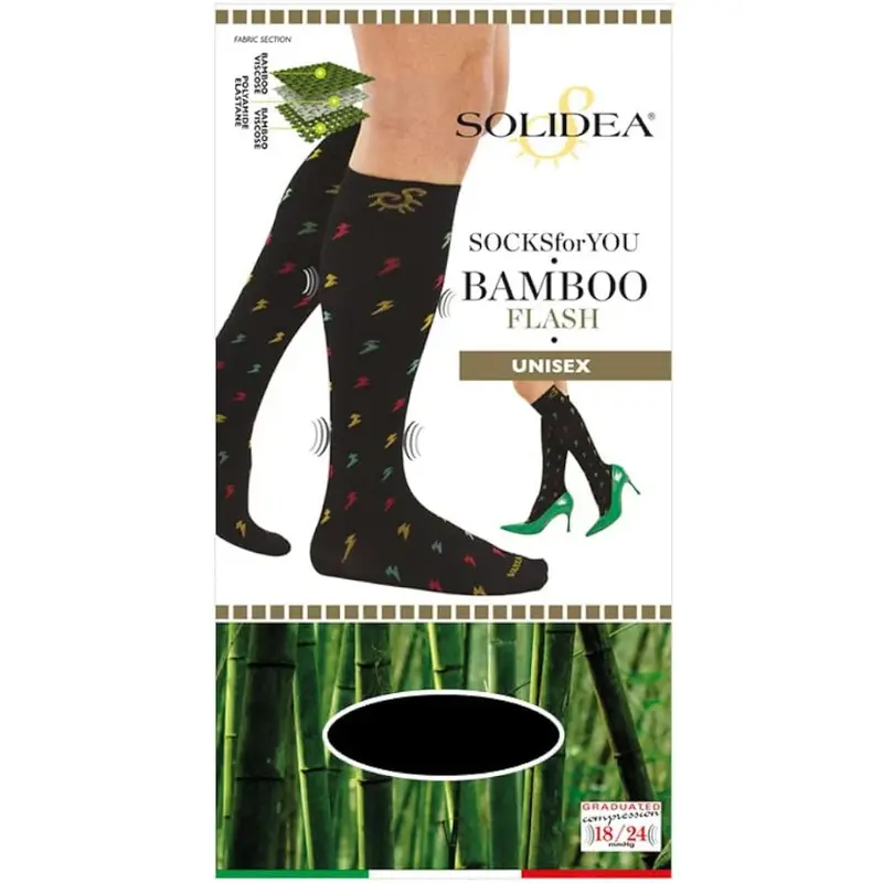 Solidea Socks For You Bamboo Flash Knee-highs 18 24 mmHg 3L Navy Blue