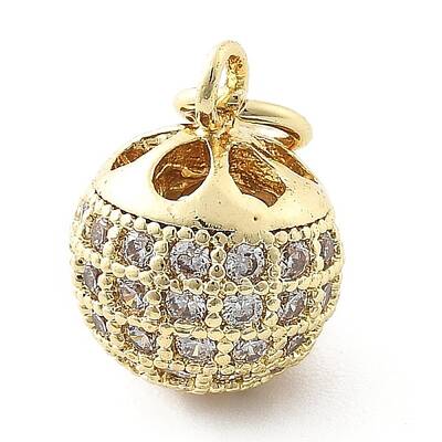 Brass Micro Pave Cubic Zirconia Pendants