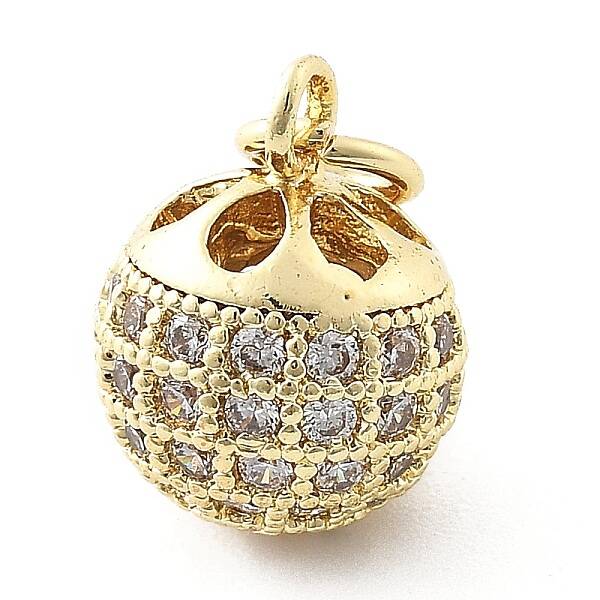 Brass Micro Pave Cubic Zirconia Pendants