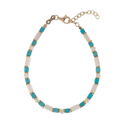 Alisia Elegante Bracciale Placcato Oro Con Turchese E Madreperla Al4996.01.000