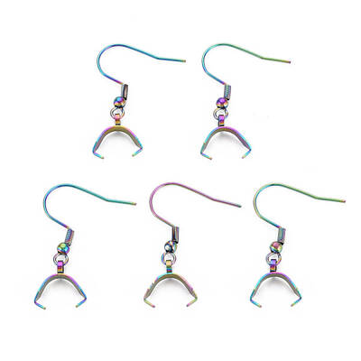 Rainbow Color 304 Stainless Steel Earring Hooks