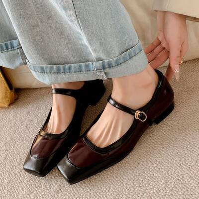 CHIKO Brisda Square Toe Block Heels Mary Jane Shoes