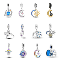 Celestial Wonders Mula Collection - 925 Silver and Platinum Plated Charm with Zirconia | DIY Cosmic Style Beads and Pendants ...