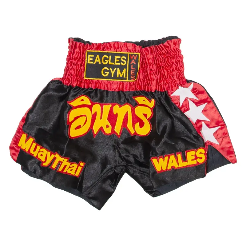 EAGLES GYM Thai Boxing Mens Sports Shorts Red S W24