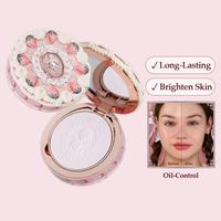 Flower Knows Strawberry Cupid Collection Pressed Powder, oli control, with powder puff, longlasting, non cakey, dealsforyouda...