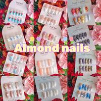 Liliana Nails Reusable 10pc Almond Acrylic Handmade Press on Nails/ Fake Nails/ False Nails nail short art elegant press-on n...