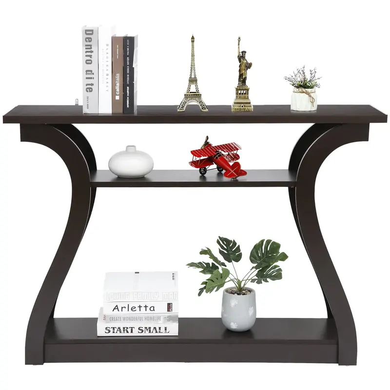 SuperDeal Entryway 47 SImple Style MDF Accent Console Table