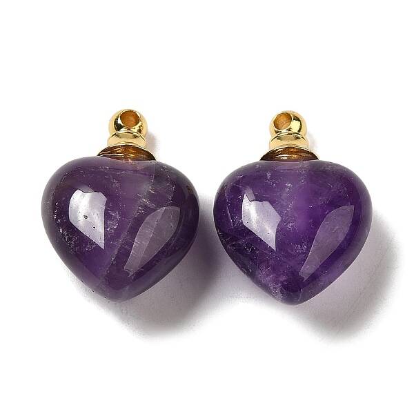 Natural Amethyst Perfume Bottle Pendants