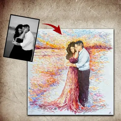 Painting From Photo People Canvas From Photo Wedding Family Photo On Canvas | CUSTOM PORTRAIT