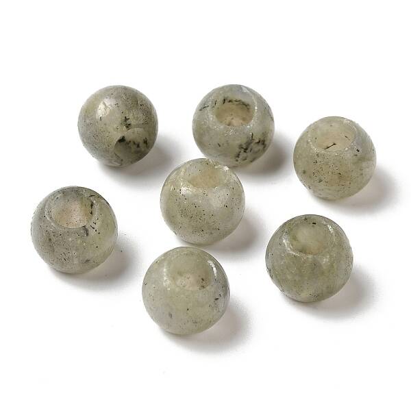 Natural Labradorite Gemstone European Beads