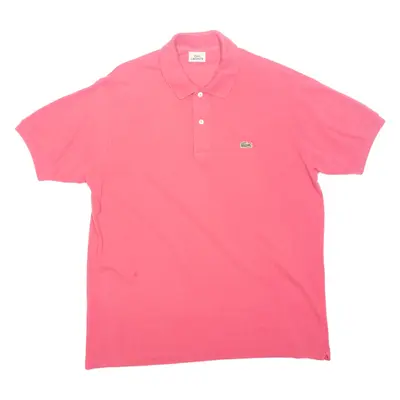 LACOSTE Mens Polo Shirt Pink XL