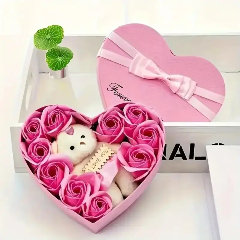 Artificial Rose Gift Box for Mean Girls Decorations, Artificial Flower Gift Box, Decorative Plants Ornaments, Mother's Day Gi...