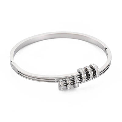 Crystal Rhinestone Disc Bangle