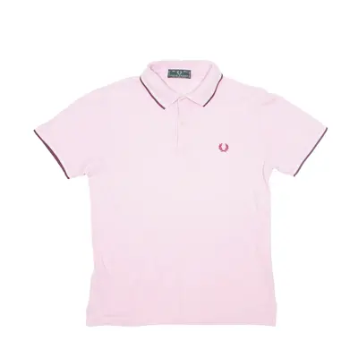 FRED PERRY Polo Shirt Pink Short Sleeve Mens M