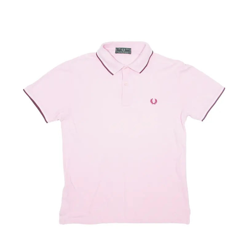 FRED PERRY Polo Shirt Pink Short Sleeve Mens M