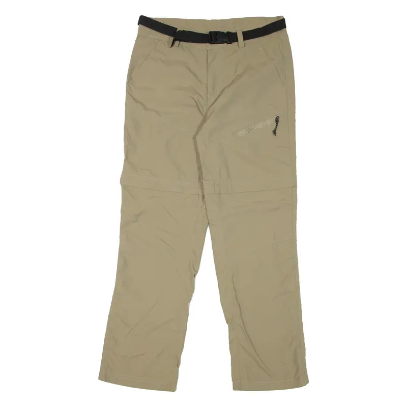 Belted Hiking Outdoor Trousers Beige Regular Straight Nylon Womens W28 L28