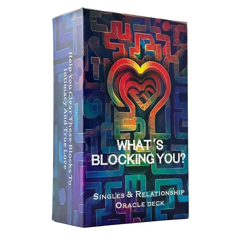 What's Blocking You Oracle Cards, 80pcs/set Tarot Card Game, Fortune Telling Toy, Clarity Card Game, Card Games for Singles &...
