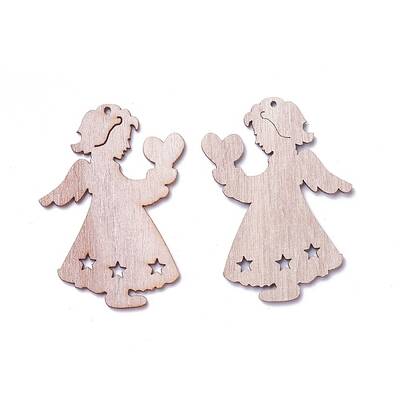 Undyed Wood Pendants