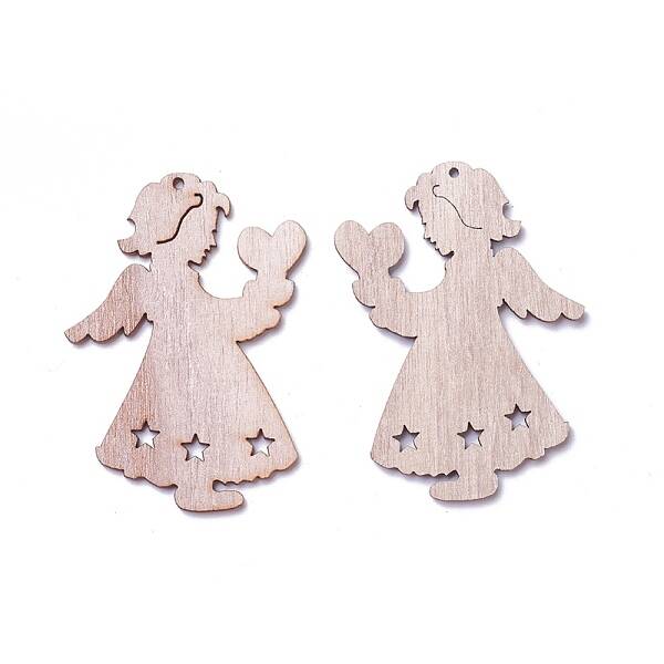 Undyed Wood Pendants