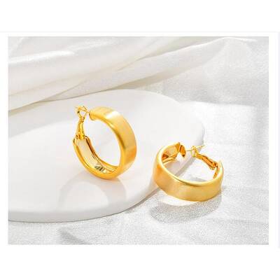 Brass Ring Hoop Earrings for Women