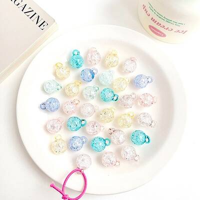 Transparent Crackle Acrylic Beads