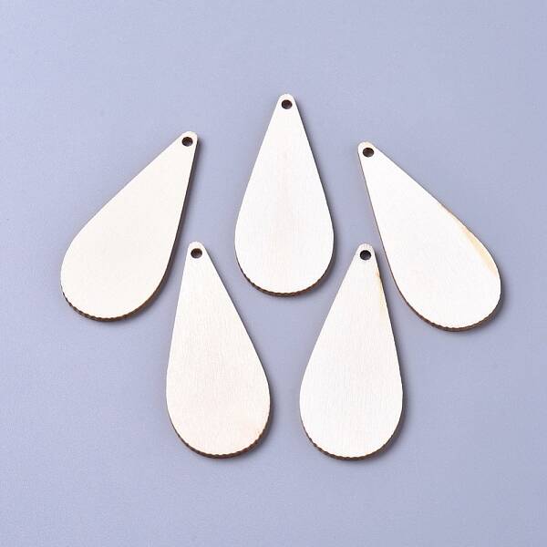 Unfinished Blank Poplar Wood Big Pendants