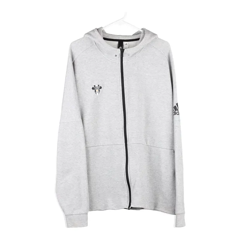 C.A.Brive Correze Adidas Hoodie - 2XL Grey Cotton Blend