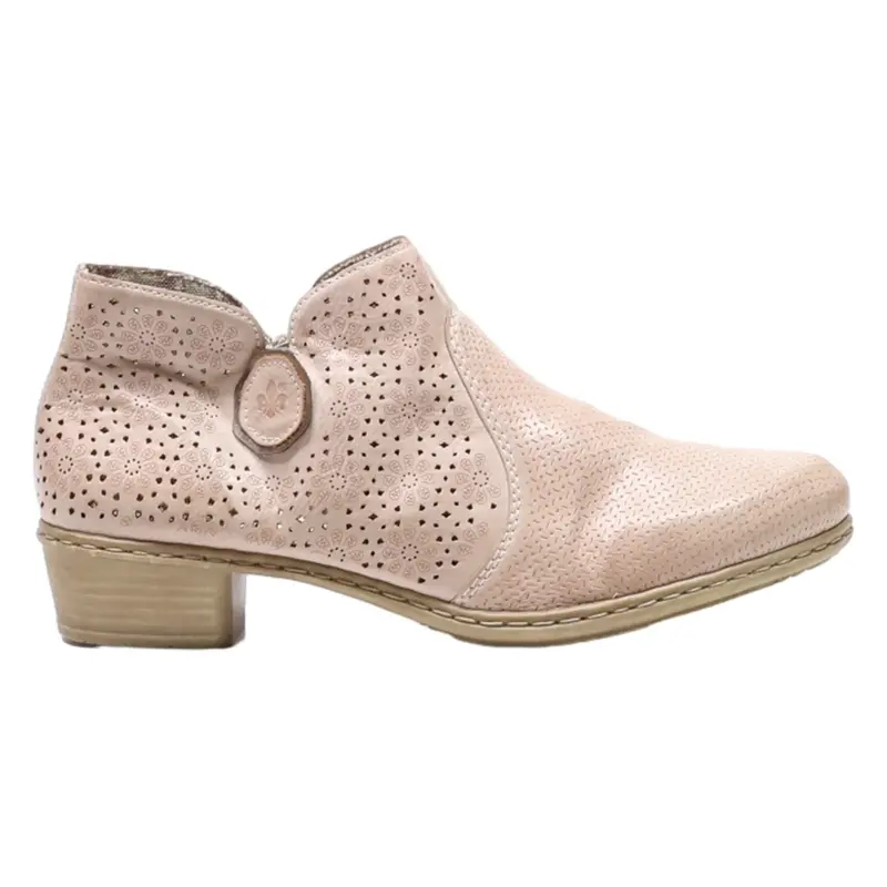 RIEKER Ankle Boots Pink Synthetic Womens UK 6