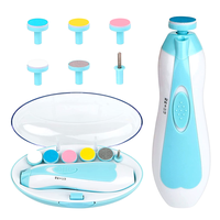 Electric Nail Trimmer, Battery-Powered Nail File Clippers with 6 Grinding Pads for Toenails Fingernails Polishing Trimming, B...