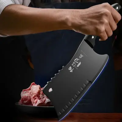 Stainless Steel Kitchen Knife, 1 Count Household Kitchen Knife, Modern Cooking Multifunctional Kitchen Cutting Tool for Meat ...