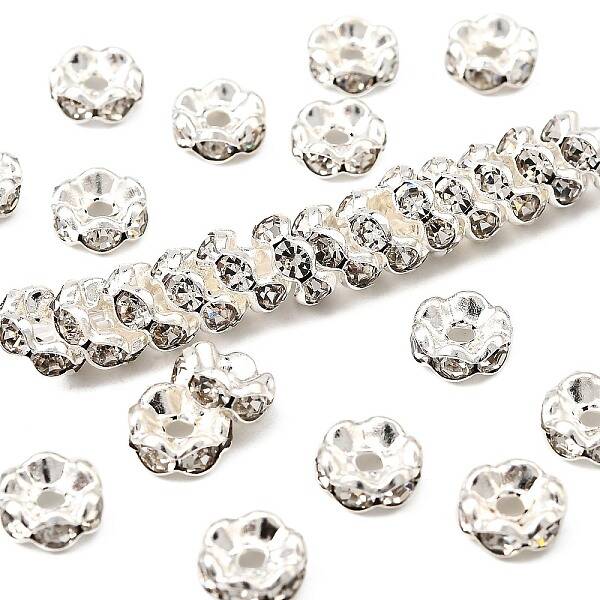 Brass Grade A Crystal Rhinestone Spacer Beads